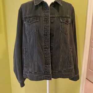 Black denim jacket